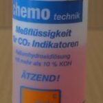 CHEMOTECHNIK CO2 Meßflüssigkeit 70 ml Flasche verschweißt